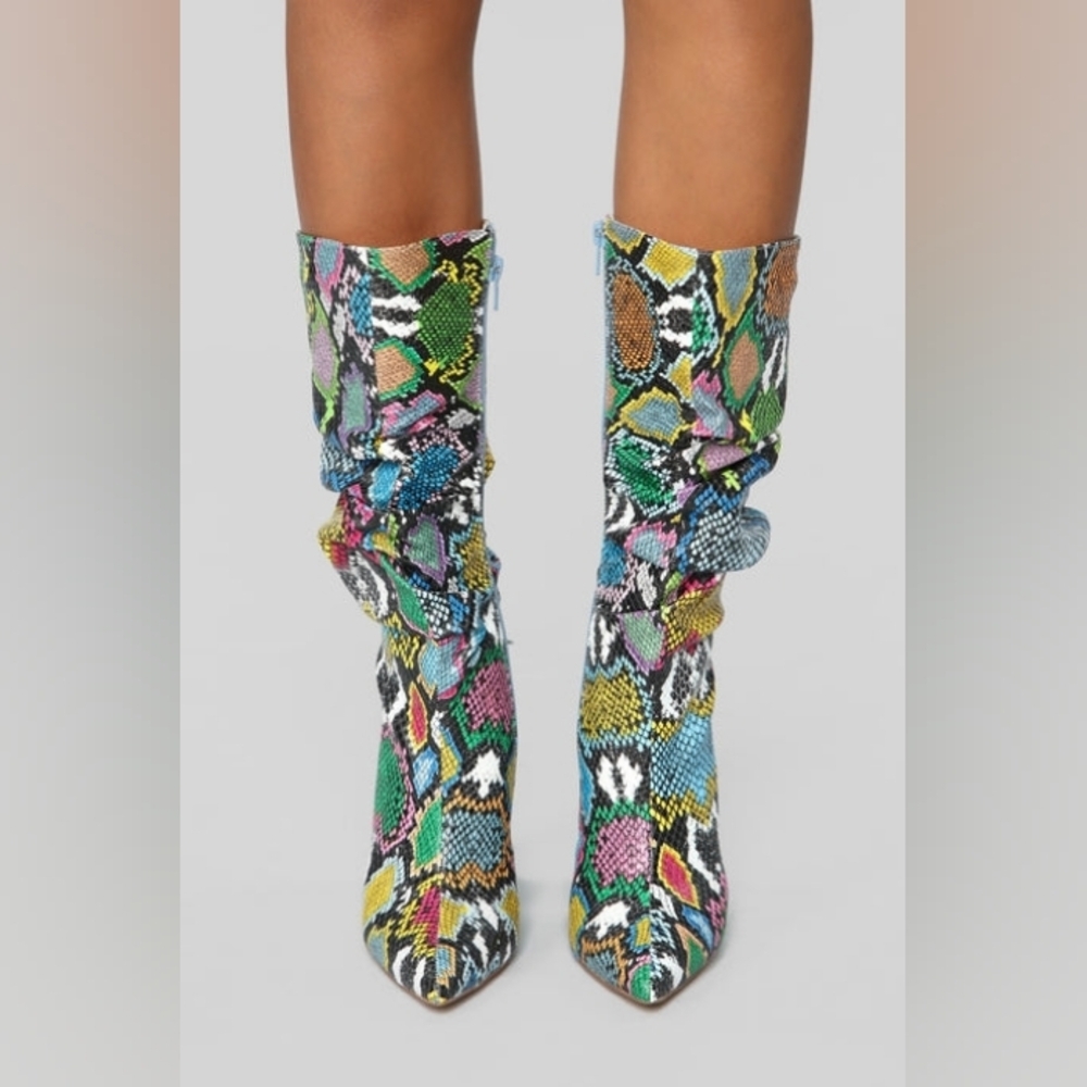 VIBRANT "EXOTIC Neon Python" Multicolor Snakeskin… - image 4